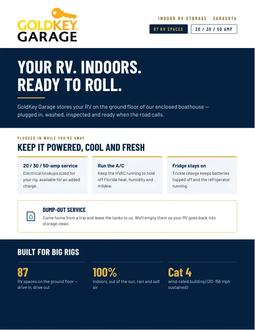 GoldKey Garage flyer cover